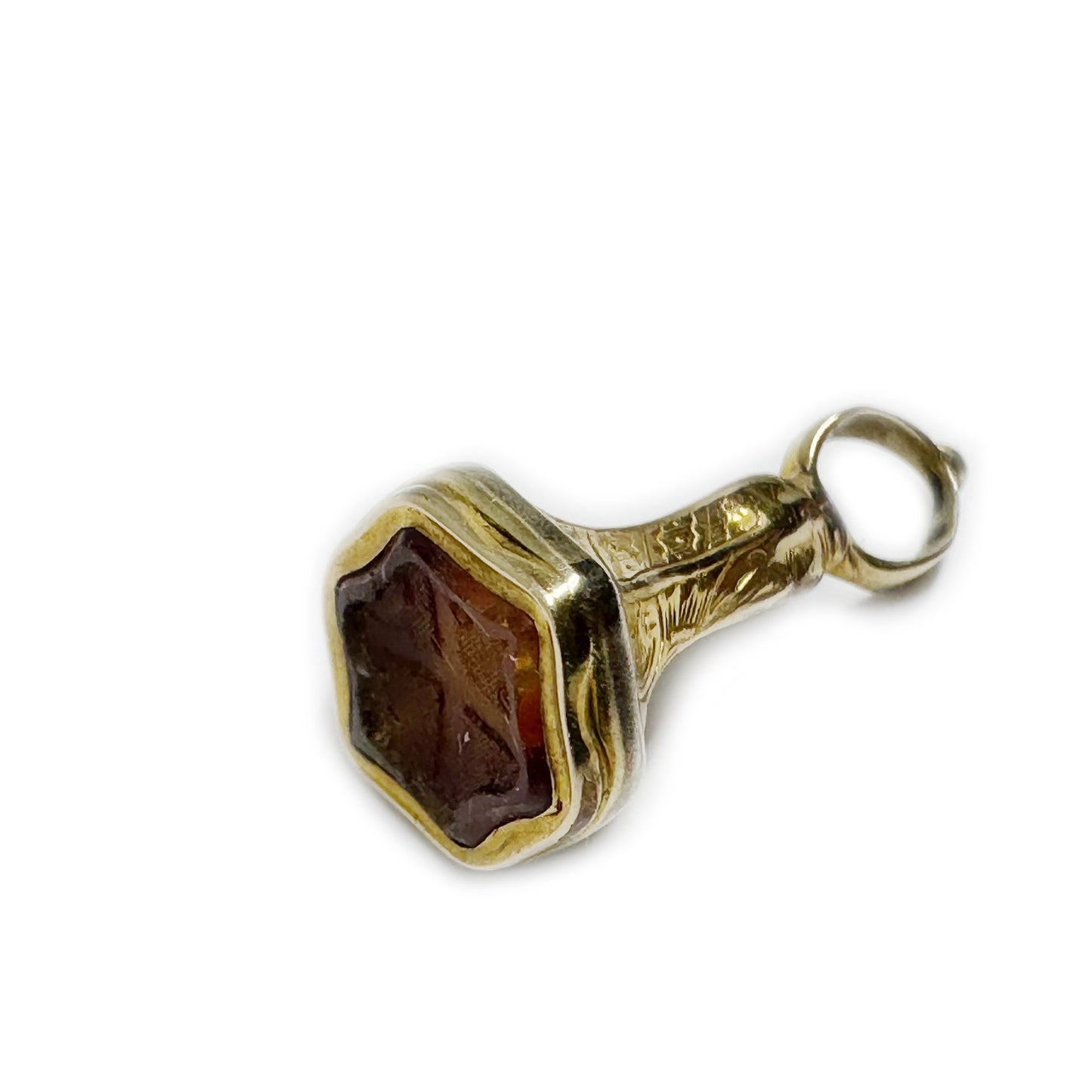 Antique Carnelian Agate Gold Cased, Ornate Fob Seal Pendant, Victorian Watch Fob, Fob Pendant, Fob Charm, 19th Century Agate Seal Jewelry