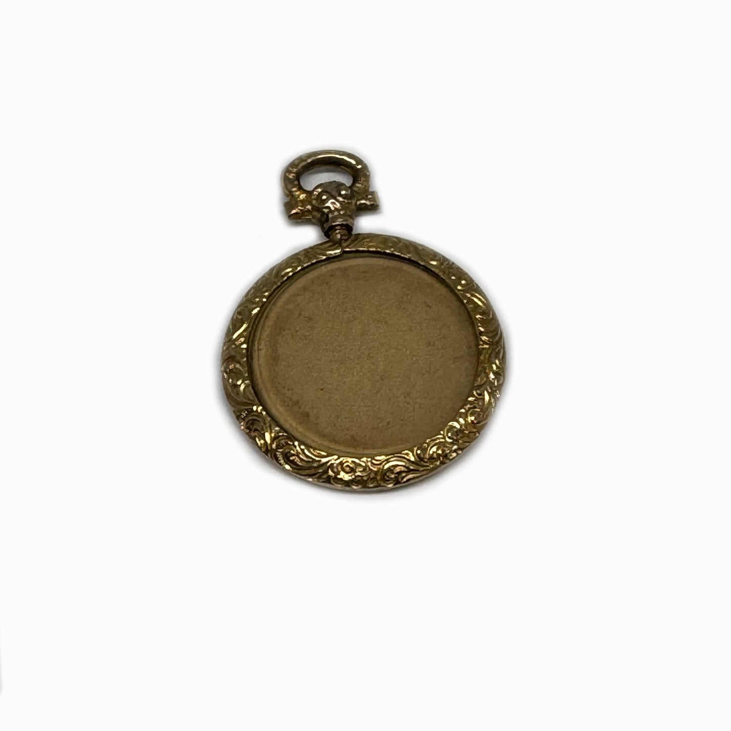 Antique Edwardian 9k Gold Chased Locket Pendant, 9ct Gold Photo Locket, Early 1900s Keepsake