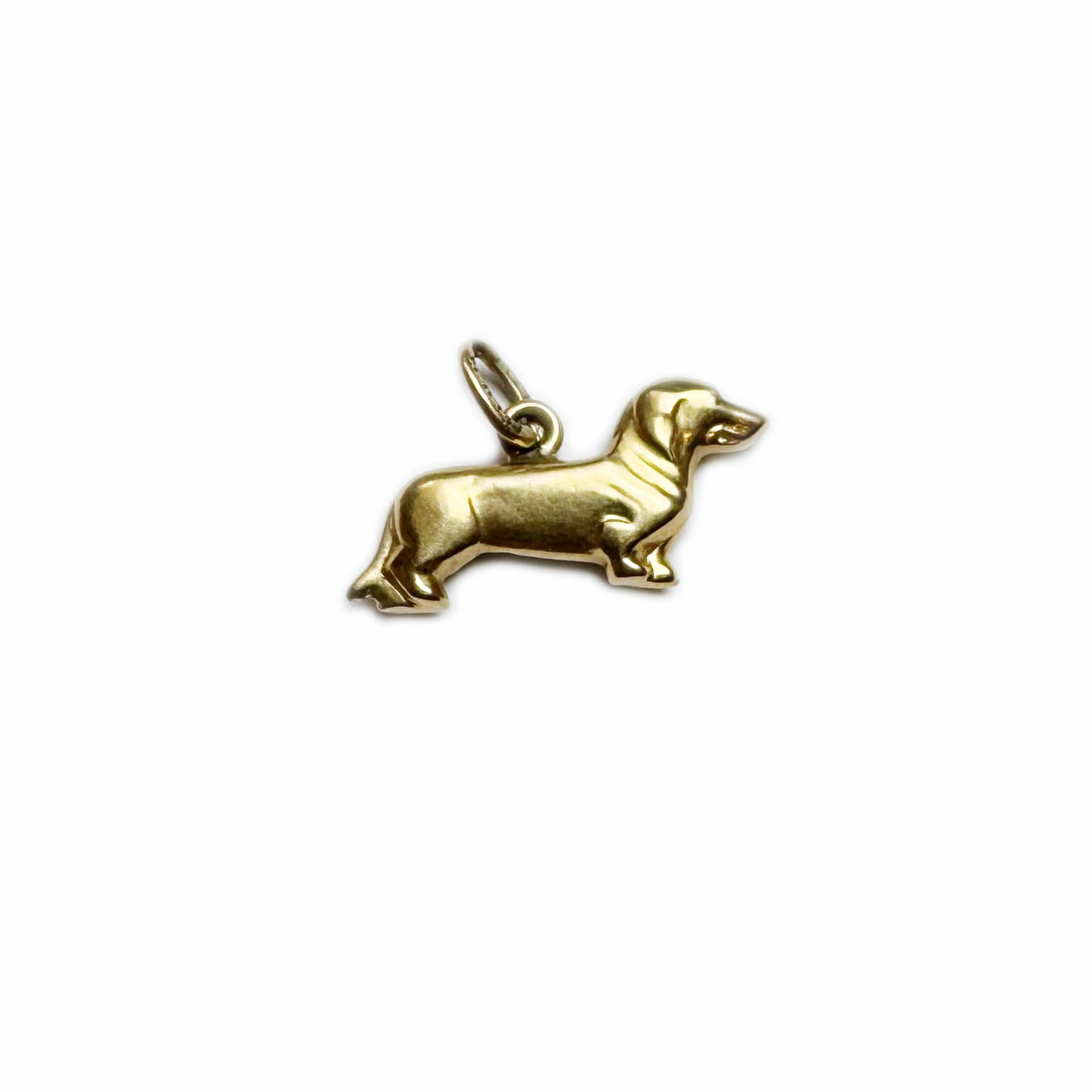 Vintage 18k Gold Dachshund Dog Charm, 18 ct Yellow Gold Dog Pendant, Animal Jewelry, Dog lover, Dog Jewellery, Sausage Dog Charm Bracelet