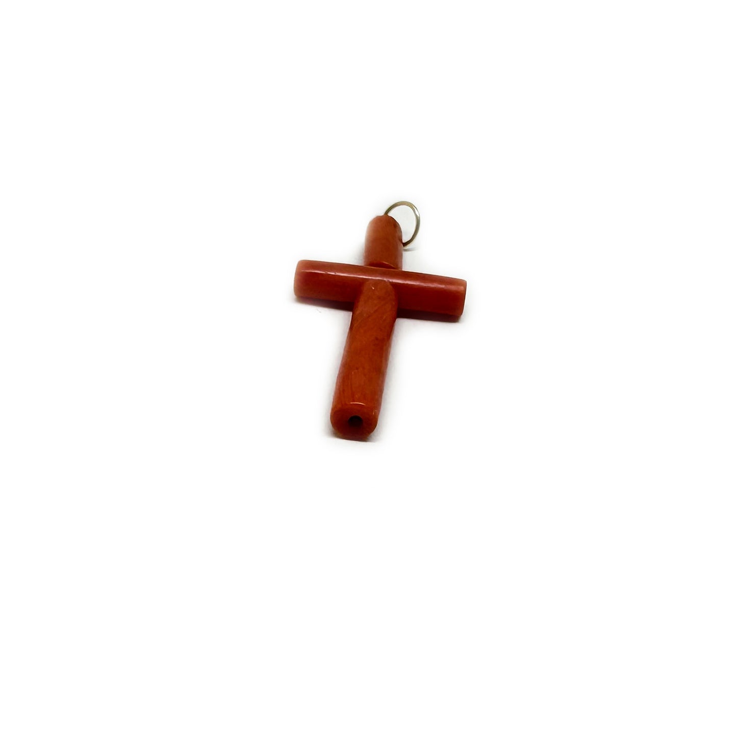 Antique 9k Gold Coral Cross, Victorian 9 ct Gold Coral Crucifix, 1800s, Mediterranean Coral, Cross Pendant, Italian Natural Coral Crucifix