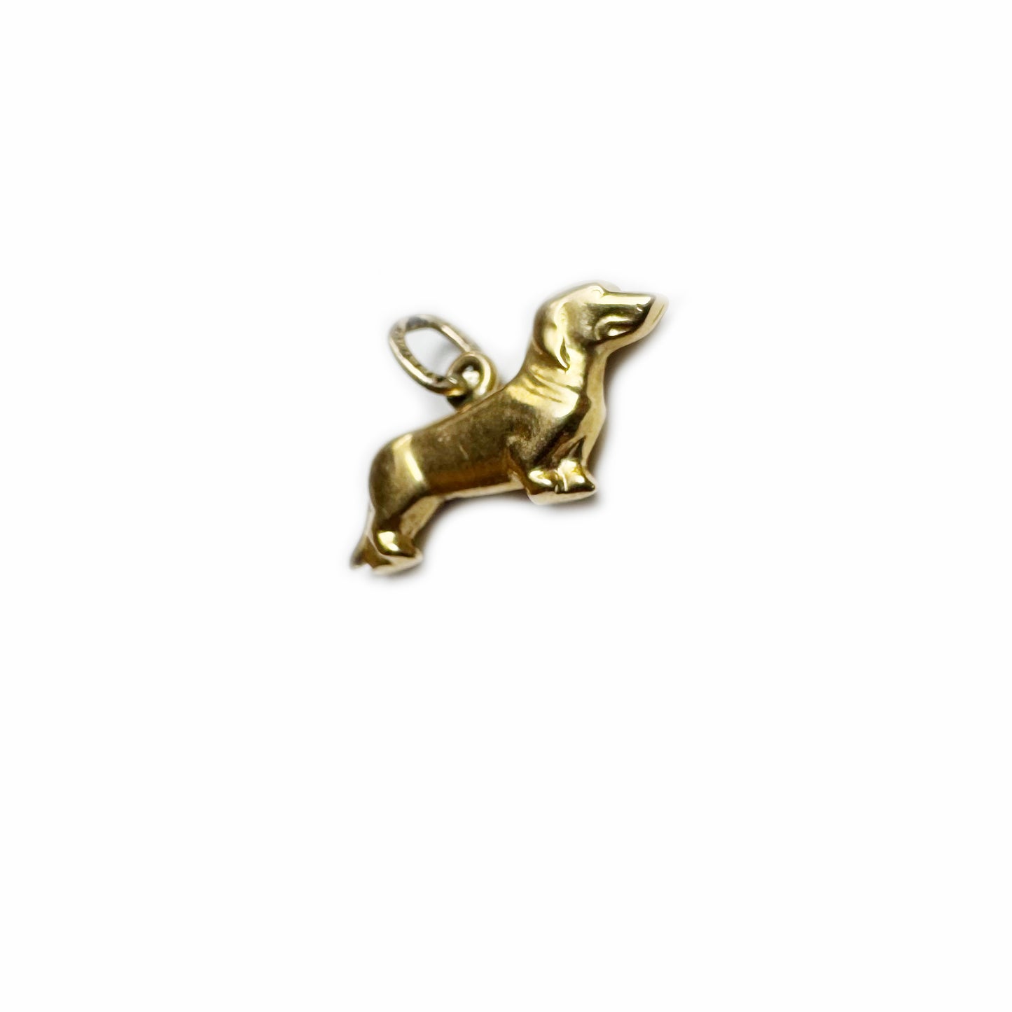 Vintage 18k Gold Dachshund Dog Charm, 18 ct Yellow Gold Dog Pendant, Animal Jewelry, Dog lover, Dog Jewellery, Sausage Dog Charm Bracelet