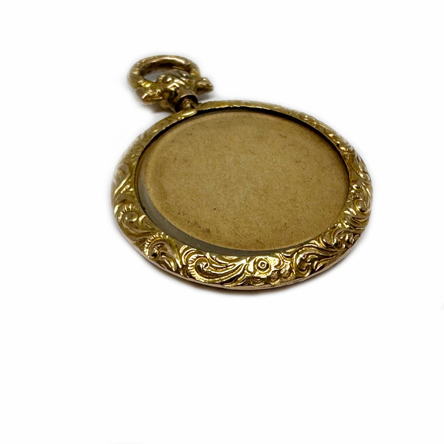 Antique Edwardian 9k Gold Chased Locket Pendant, 9ct Gold Photo Locket, Early 1900s Keepsake