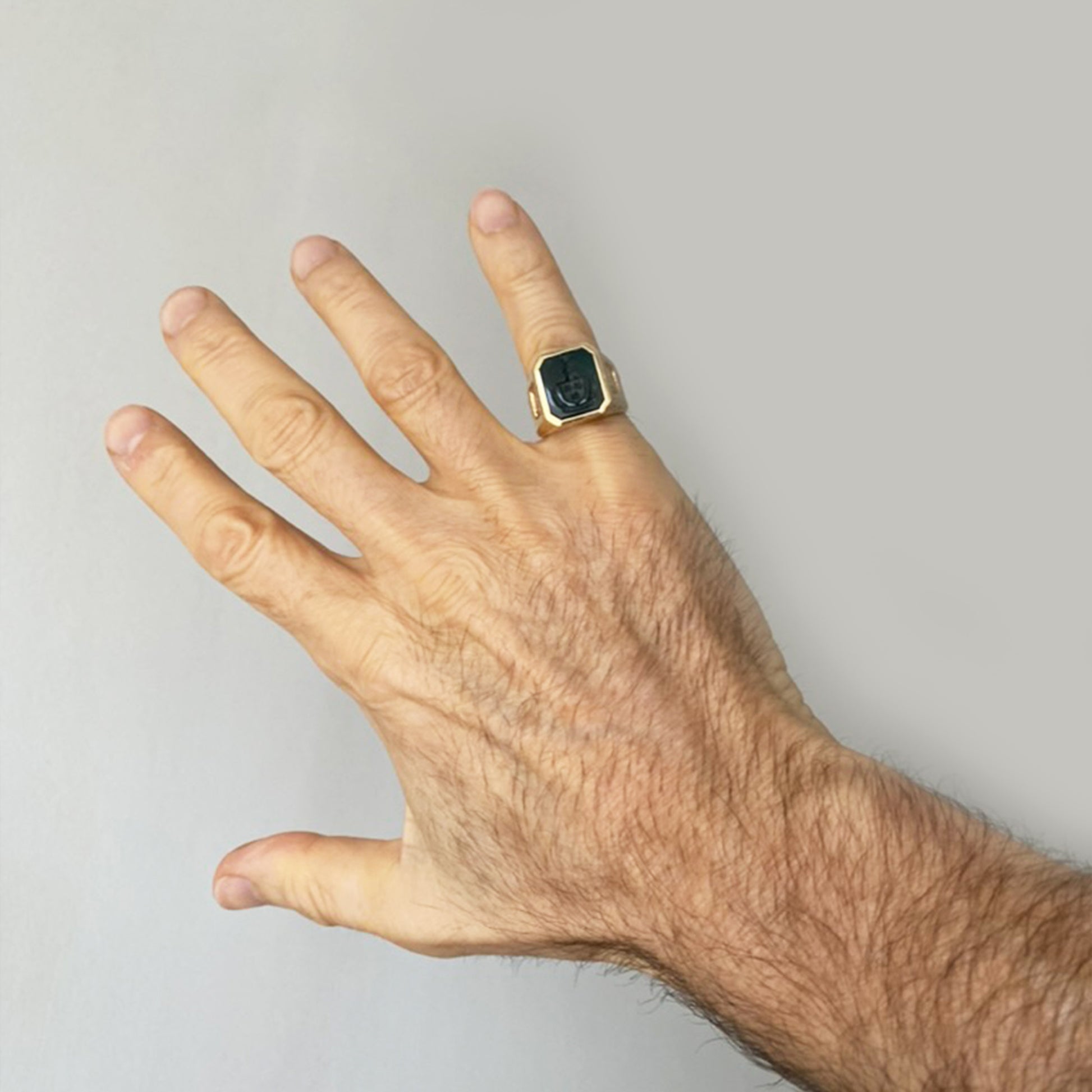 Gold Signet Ring Mens 14k Pinky Ring Signet Ring, 14k Yellow Gold