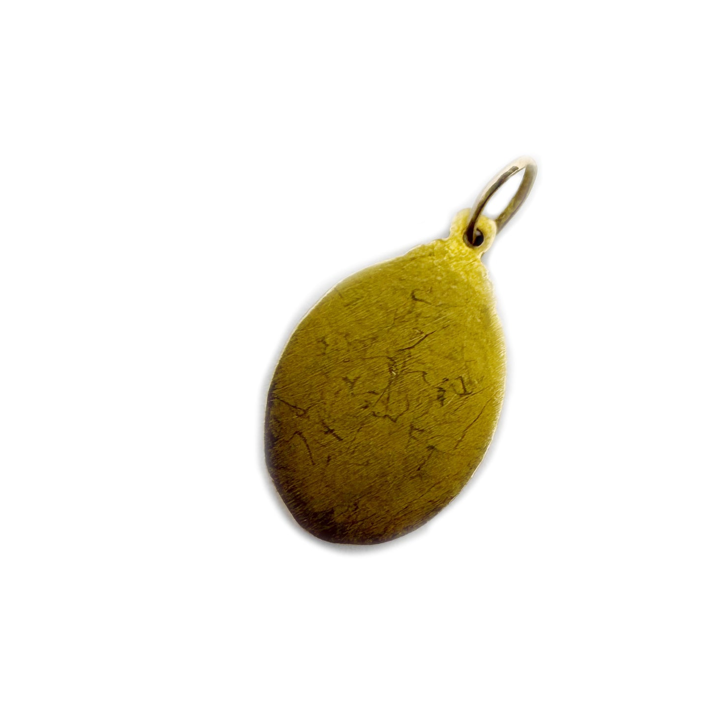 Vintage 18k Gold Saint Jude Thaddeus Medal Pendant, Catholic Patron of Lost Causes Charm, Small Religious Gold Pendant Gift