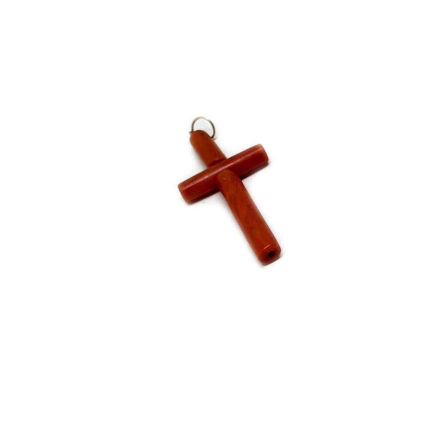 Antique 9k Gold Coral Cross, Victorian 9 ct Gold Coral Crucifix, 1800s, Mediterranean Coral, Cross Pendant, Italian Natural Coral Crucifix