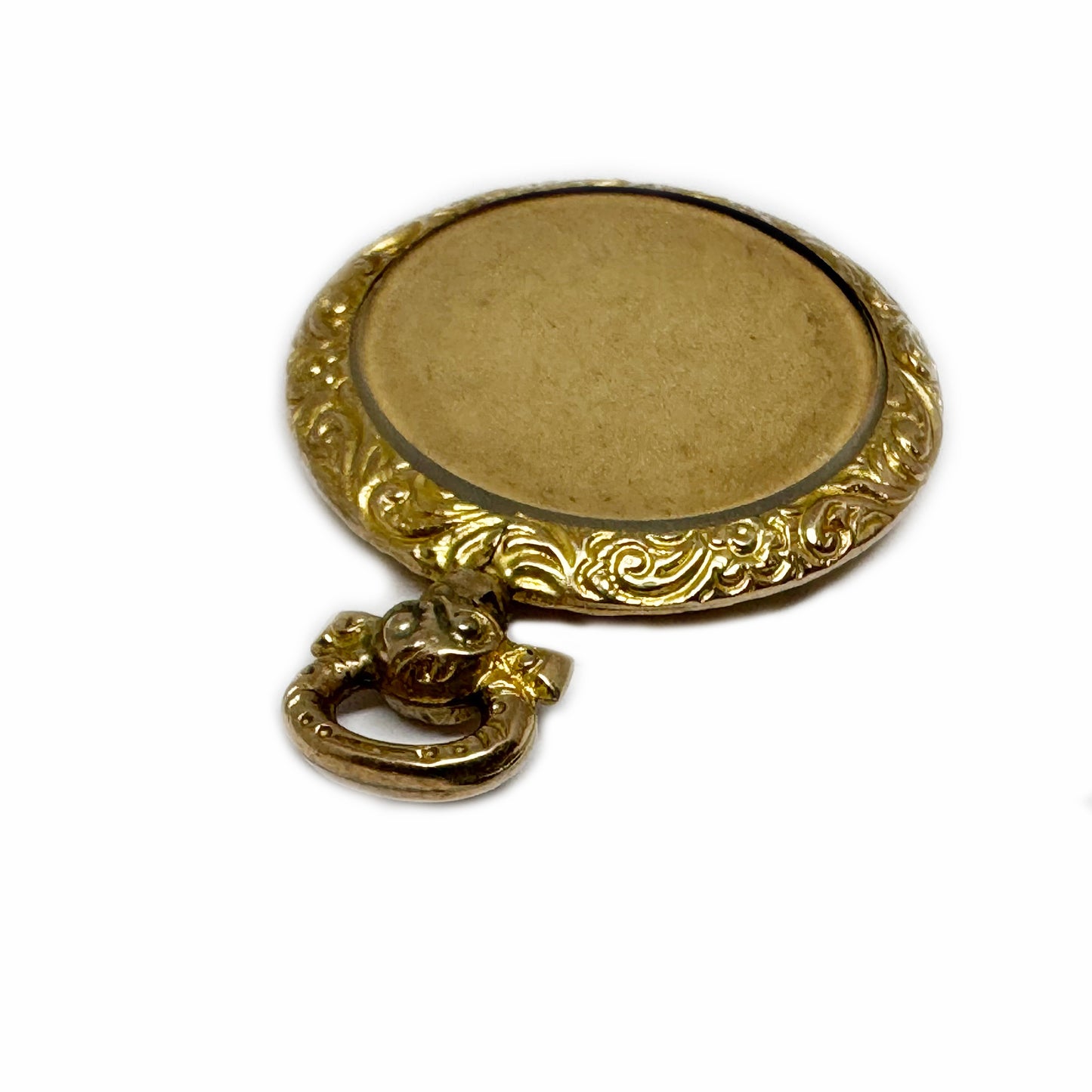 Antique Edwardian 9k Gold Chased Locket Pendant, 9ct Gold Photo Locket, Early 1900s Keepsake