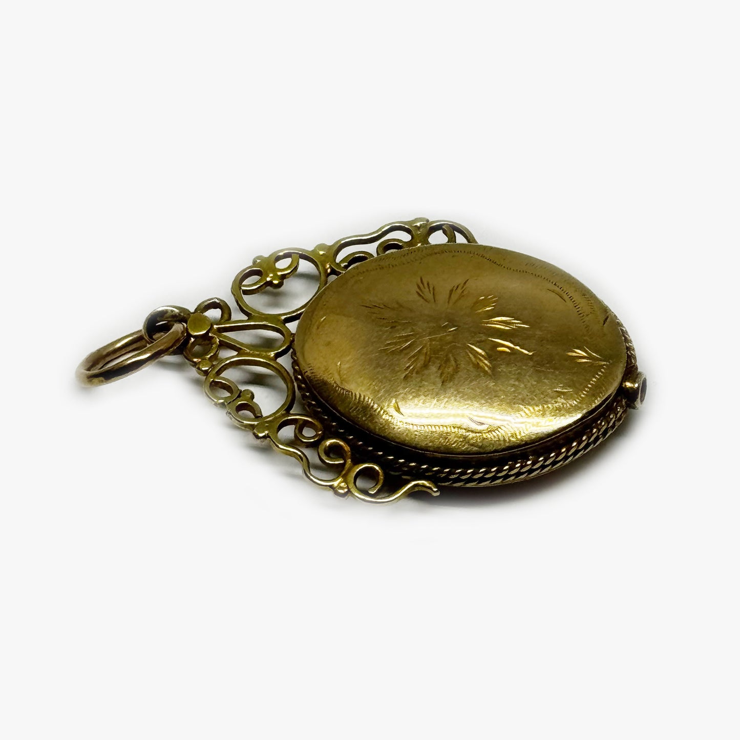 Antique 14k Gold Locket, 14 ct Gold Reliquary, Locket, Portuguese 1800s, Double Sided Locket, Holy Reliquary, 14k Gold Sacred Locket Ex Voto