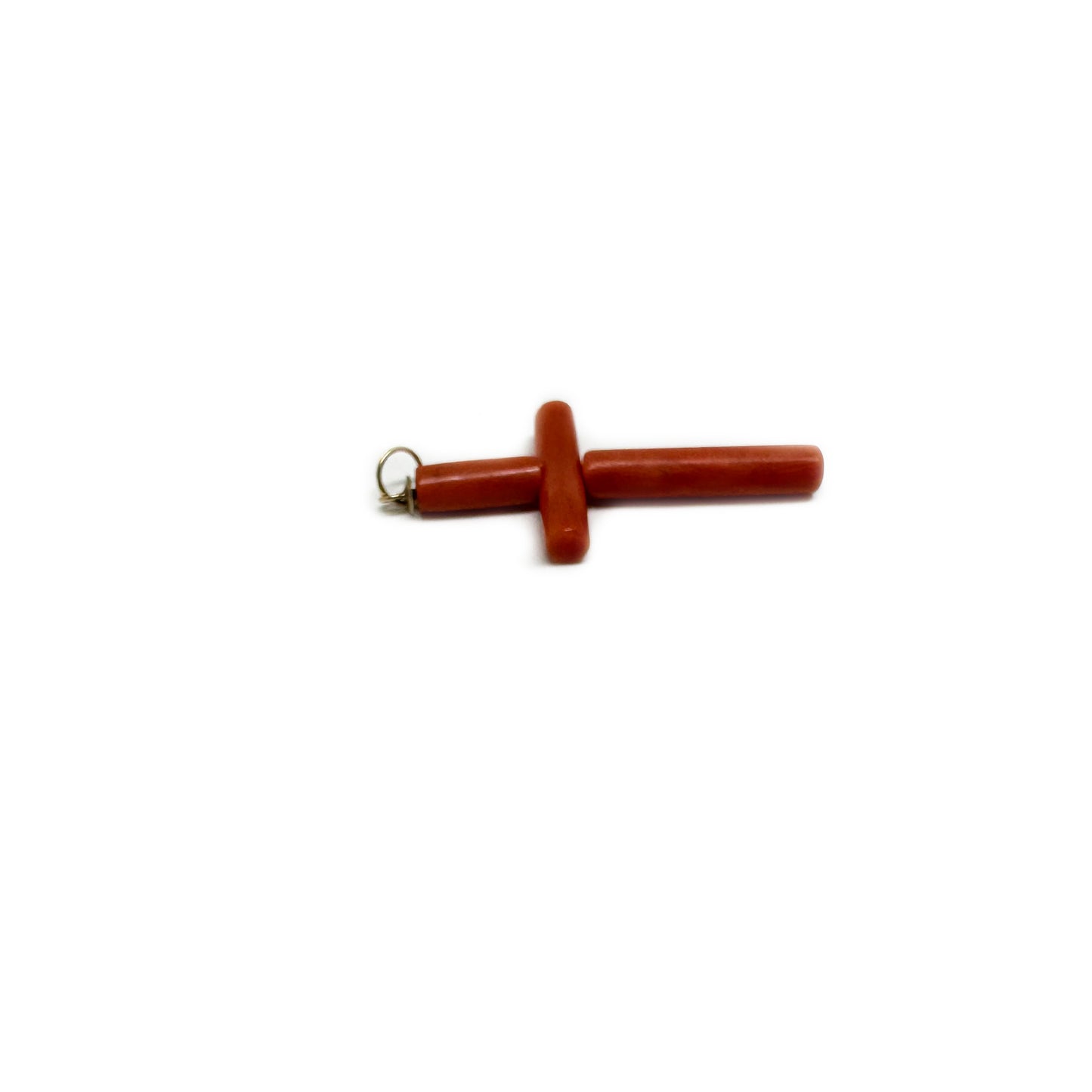 Antique 9k Gold Coral Cross, Victorian 9 ct Gold Coral Crucifix, 1800s, Mediterranean Coral, Cross Pendant, Italian Natural Coral Crucifix