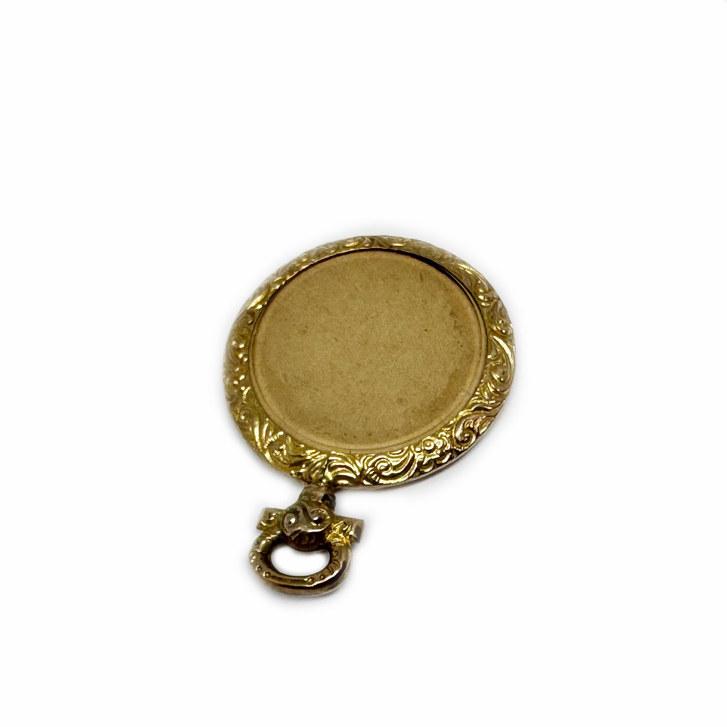 Antique Edwardian 9k Gold Chased Locket Pendant, 9ct Gold Photo Locket, Early 1900s Keepsake