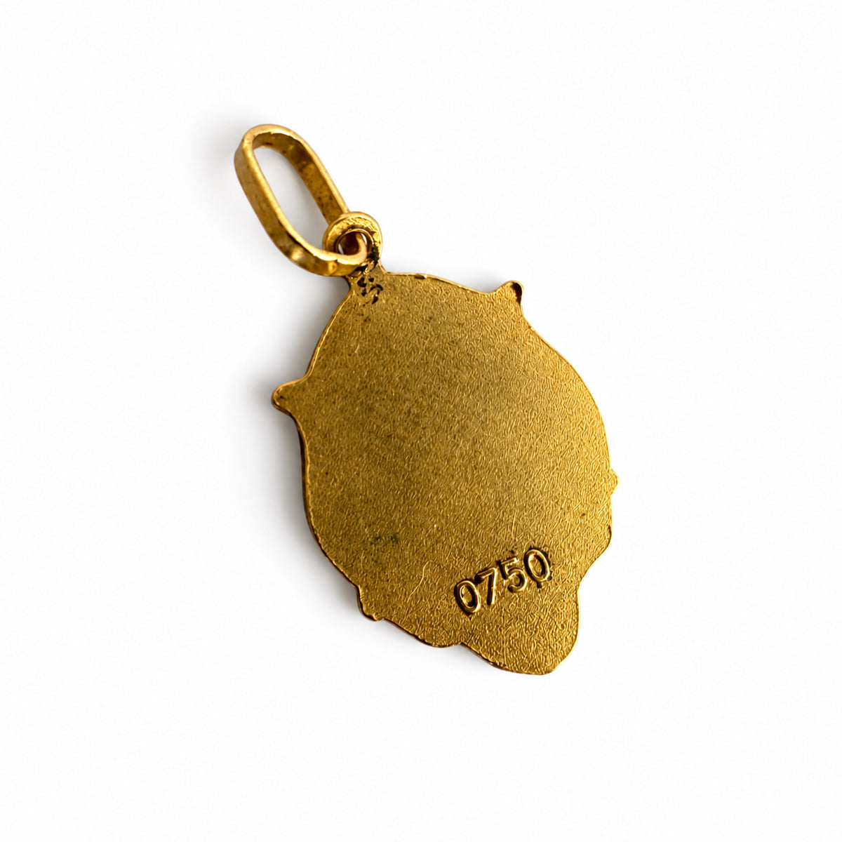 Vintage 18K Gold St George Medal, Saint George & Dragon Pendant, 1950s Catholic Religious Charm, 750 Gold