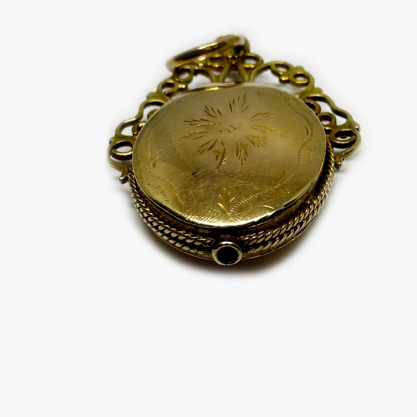 Antique 14k Gold Locket, 14 ct Gold Reliquary, Locket, Portuguese 1800s, Double Sided Locket, Holy Reliquary, 14k Gold Sacred Locket Ex Voto