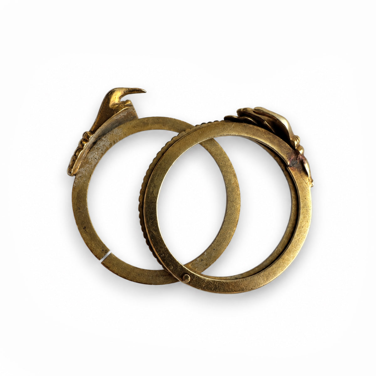 Antique 14K Gold Fede Ring, Clasped Hands Ring, Georgian Victorian Lover's Hands, Hinged Friendship Ring, Symbol of Love, UK L US 5.75 3.3 grams