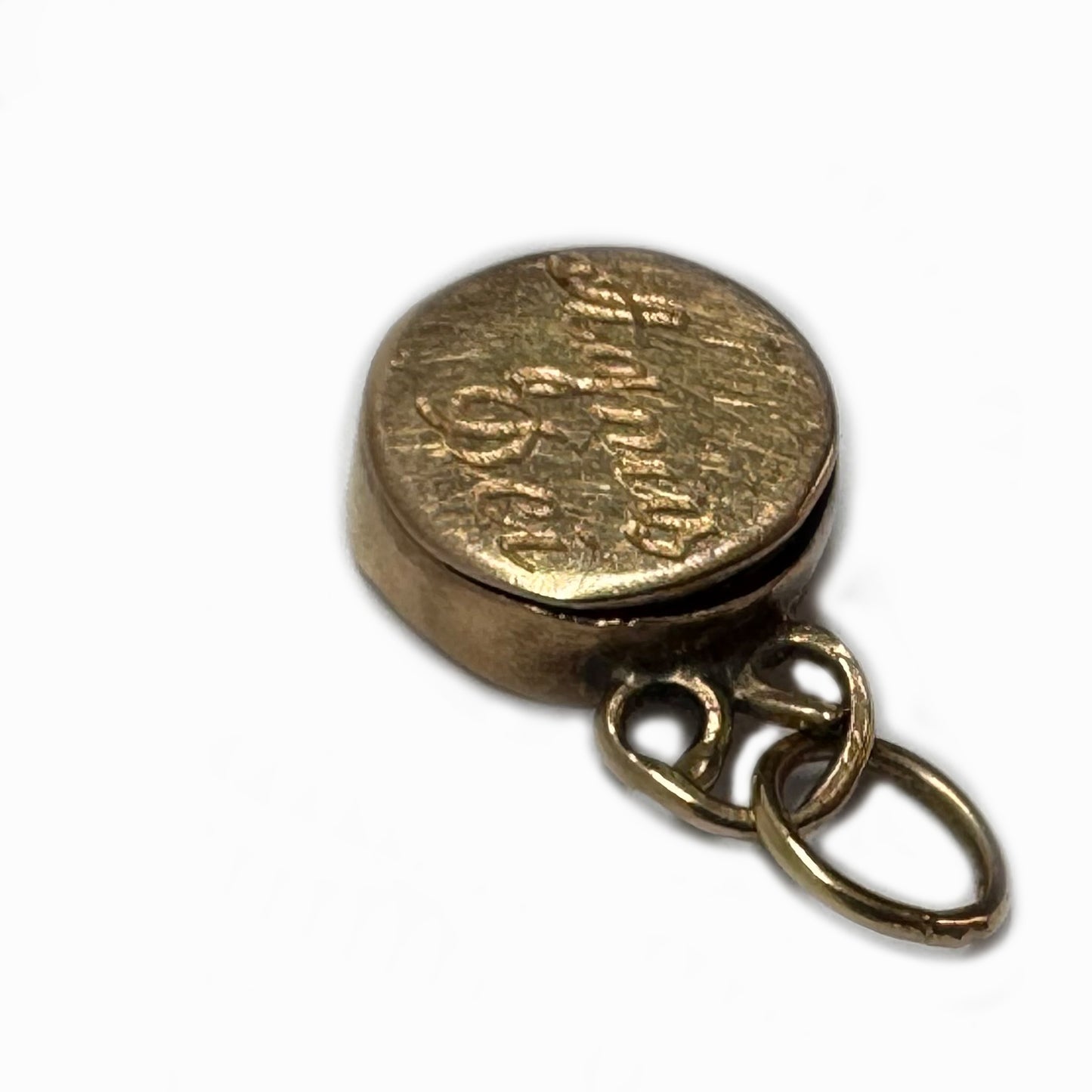 Vintage 14k Gold Agnus Dei Charm Pendant, 1940s Catholic Lamb of God Medal, Double Sided Religious Jewellery, St Jude Devotional Gift