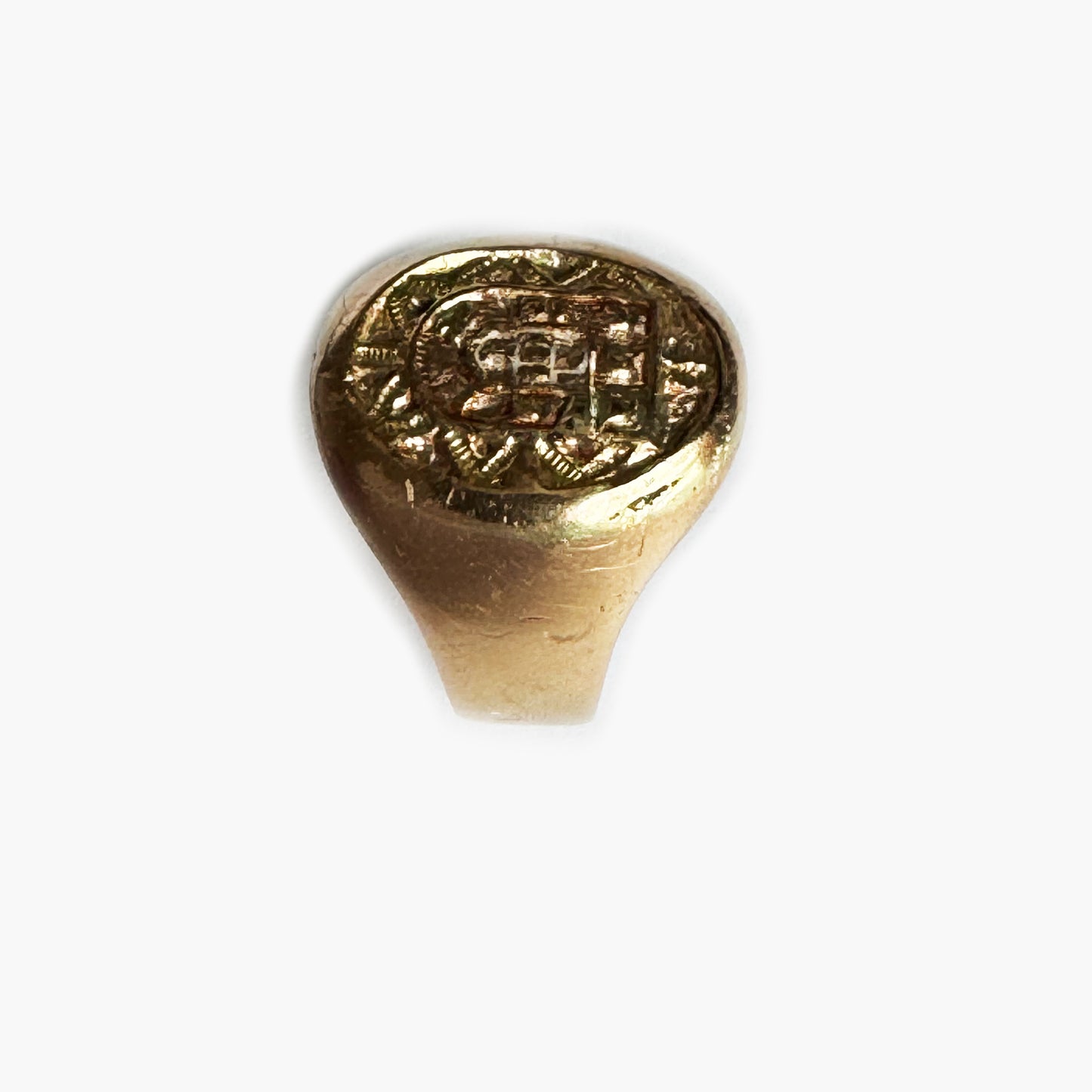 Antique 18k Gold, Heraldic Coat Of Arms, Victorian Signet Ring, Crest Signet Ring, Seal Ring, 18 ct Gold Family Ring, 9 grams of Gold