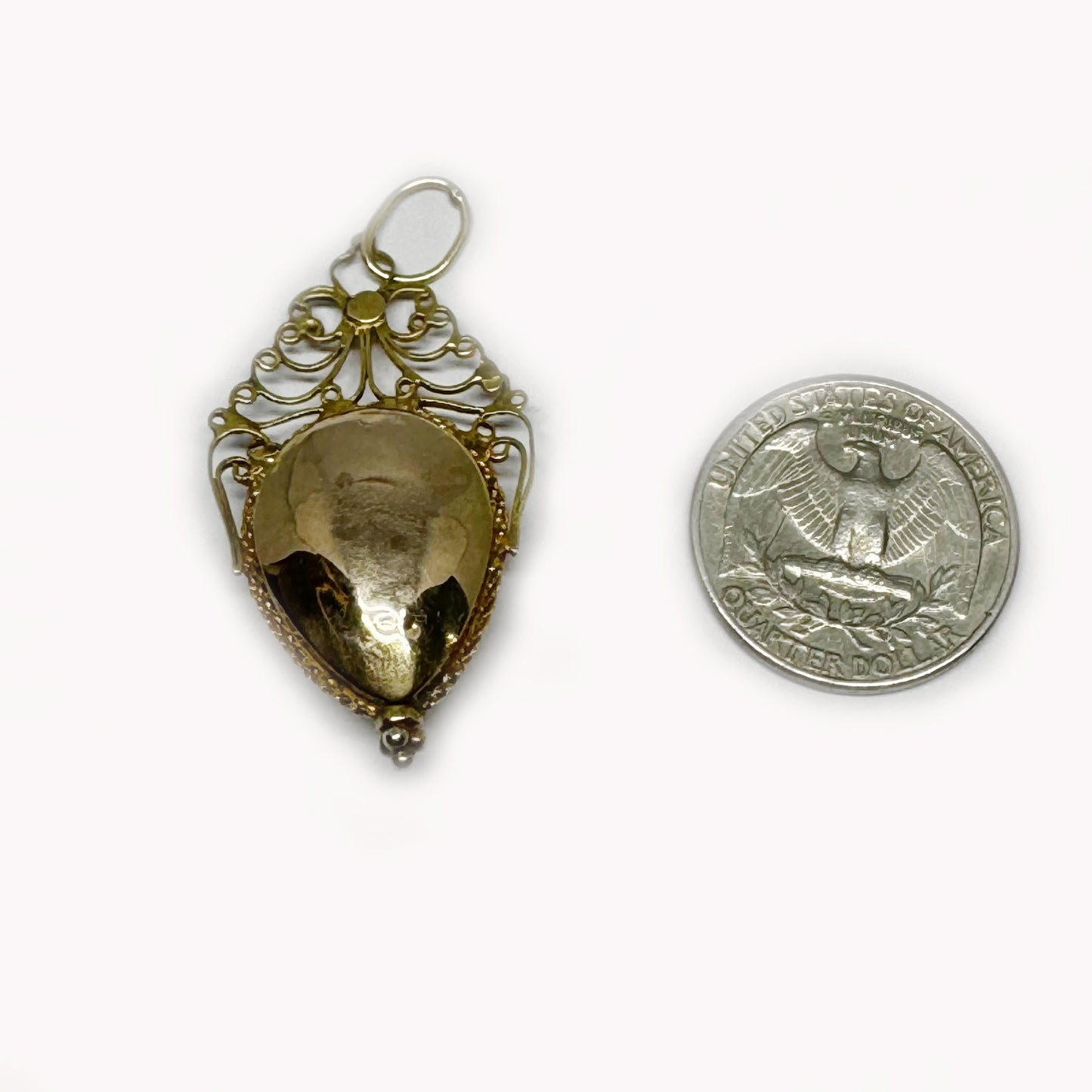 Antique 14k Gold Reliquary Locket, Victorian Portuguese Ex Voto Pendant, 19th Century Charm, Sacred Keepsake, Yellow & Rose Gold Tone