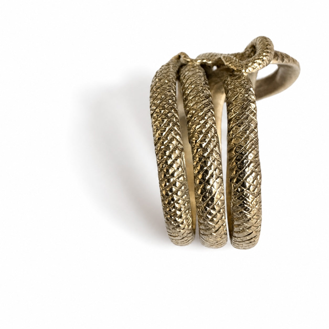 Vintage 9K Gold Snake Ring with Rubellite Eyes, 1969, Hallmarked, Viper Ring, Snake Jewelry, Cobra Jewellery, Statement Ring