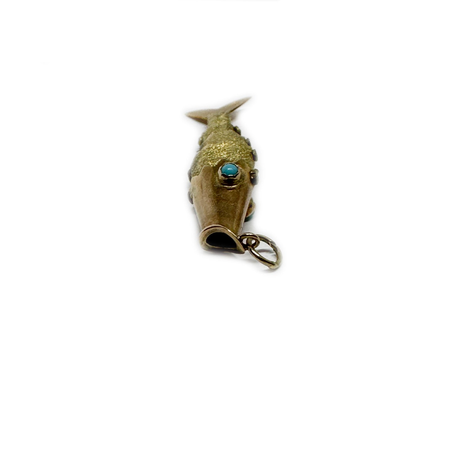 Vintage 14K Gold Fish, Articulated Fish Pendant, Antique Charm, Flexible Fish Pendant, 14 ct Gold Fish, Marine Animal Jewelry