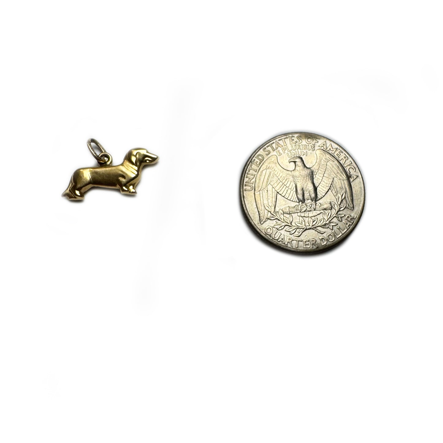 Vintage 18k Gold Dachshund Dog Charm, 18 ct Yellow Gold Dog Pendant, Animal Jewelry, Dog lover, Dog Jewellery, Sausage Dog Charm Bracelet