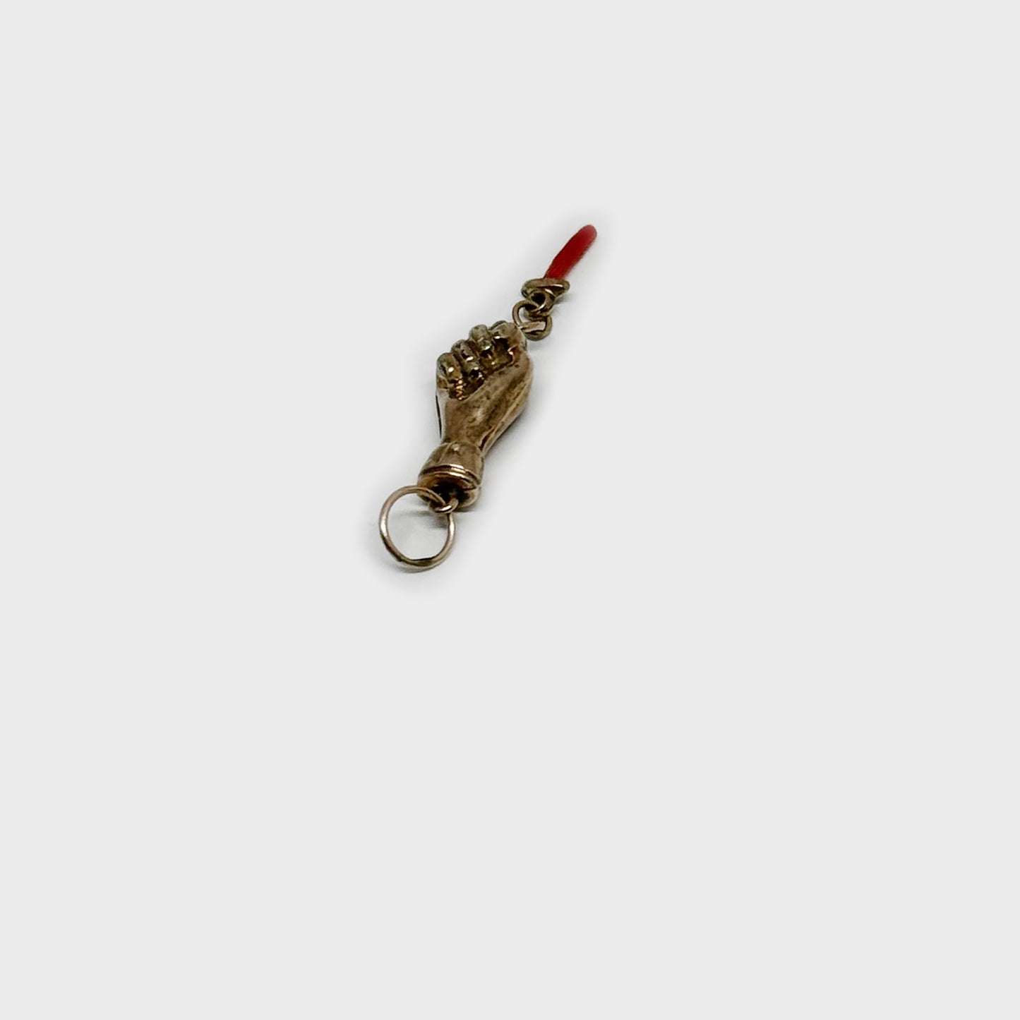 Antique 9k Gold Figa Pendant, 19th Century Italian Mano Fico, 1800s Puffed Gold Hand Charm, Fist Amulet, 9 ct Gold Figa Charm, Mano Fico