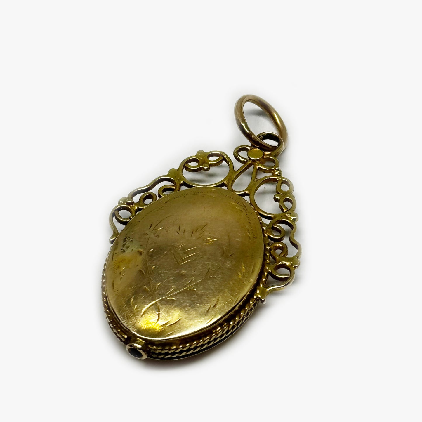 Antique 14k Gold Locket, 14 ct Gold Reliquary, Locket, Portuguese 1800s, Double Sided Locket, Holy Reliquary, 14k Gold Sacred Locket Ex Voto