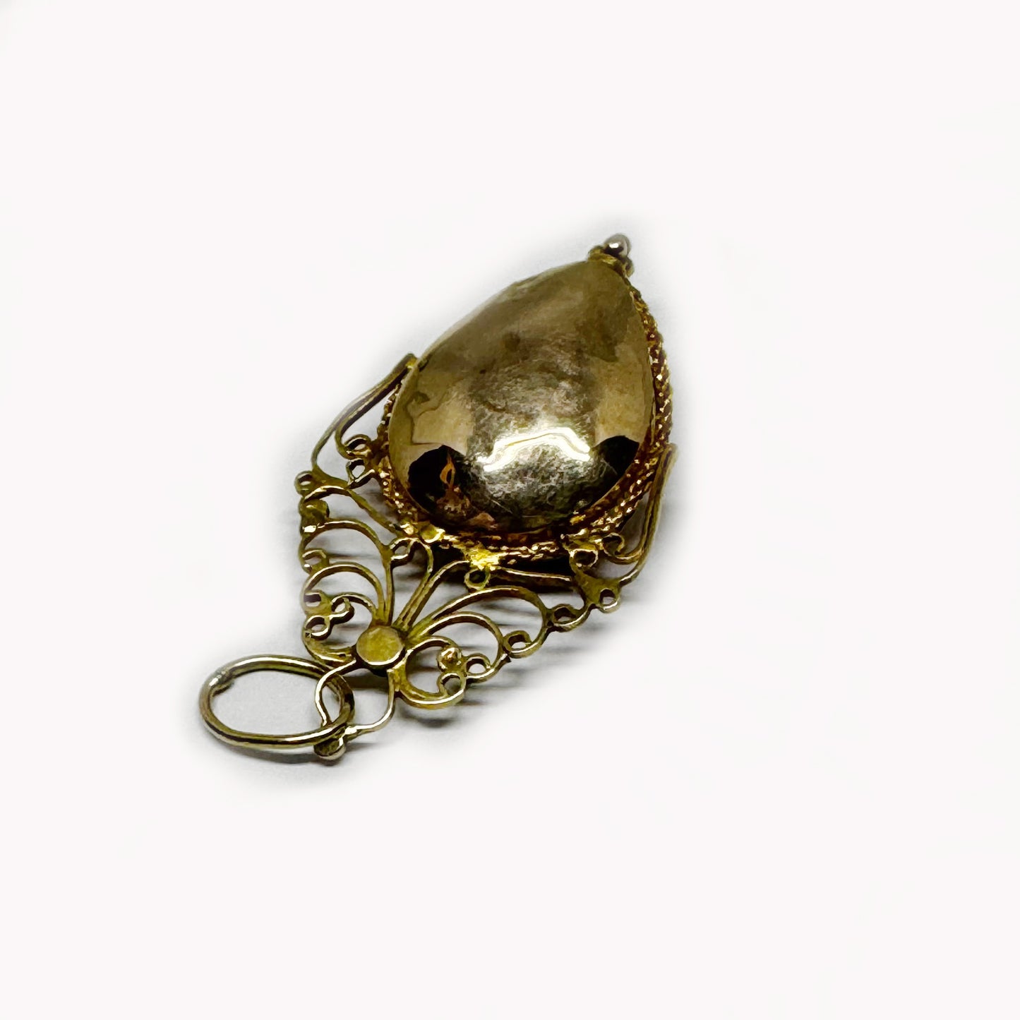 Antique 14k Gold Reliquary Locket, Victorian Portuguese Ex Voto Pendant, 19th Century Charm, Sacred Keepsake, Yellow & Rose Gold Tone