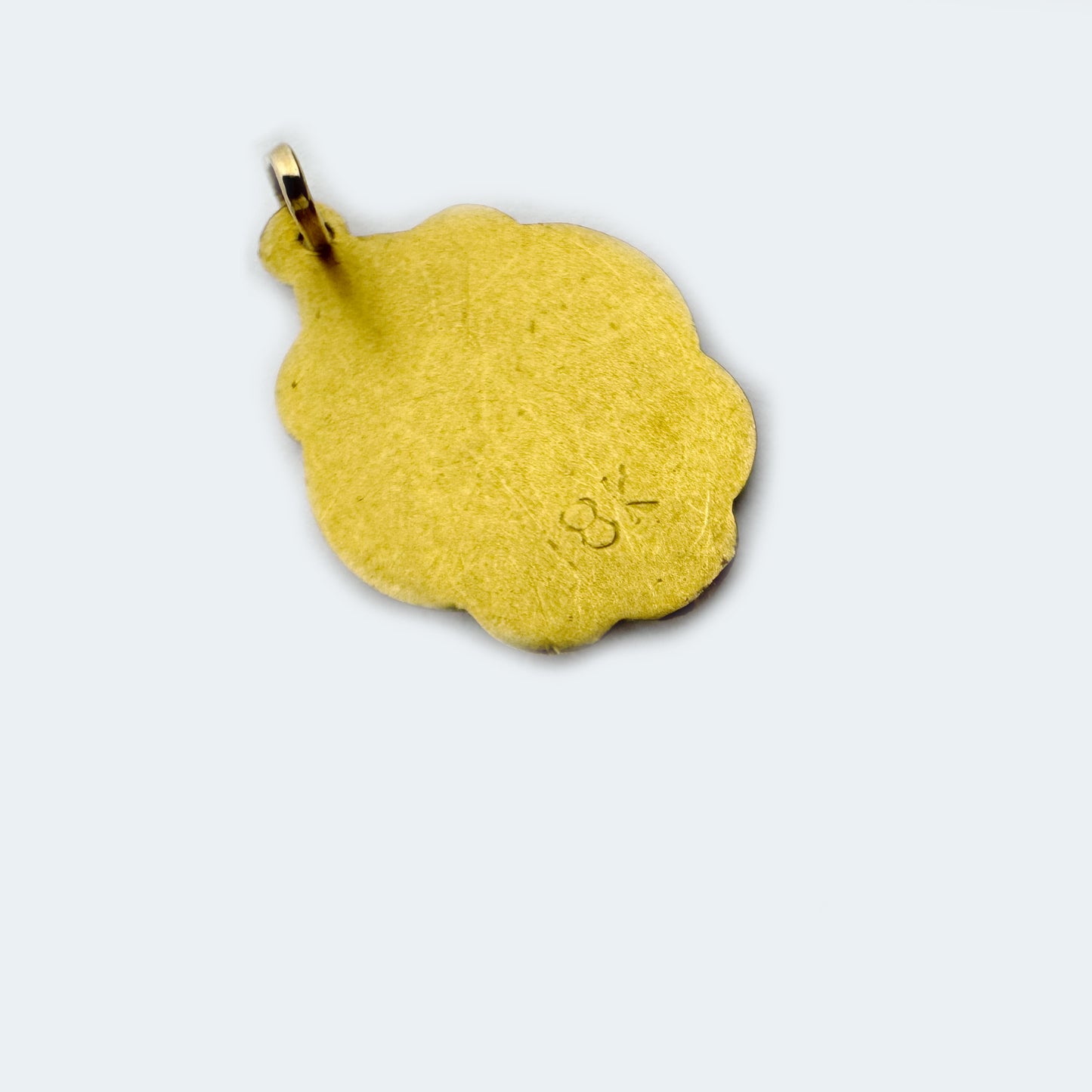 Vintage 18k Gold Virgin Mary Medal, Religious Charm