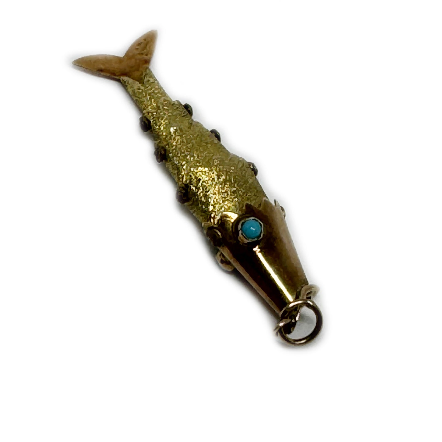 Vintage 14K Gold Fish, Articulated Fish Pendant, Antique Charm, Flexible Fish Pendant, 14 ct Gold Fish, Marine Animal Jewelry