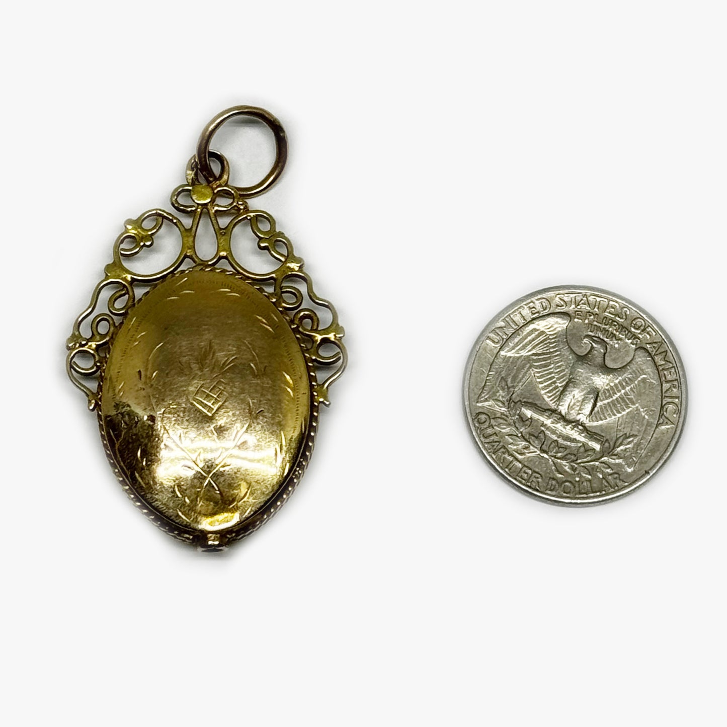 Antique 14k Gold Locket, 14 ct Gold Reliquary, Locket, Portuguese 1800s, Double Sided Locket, Holy Reliquary, 14k Gold Sacred Locket Ex Voto