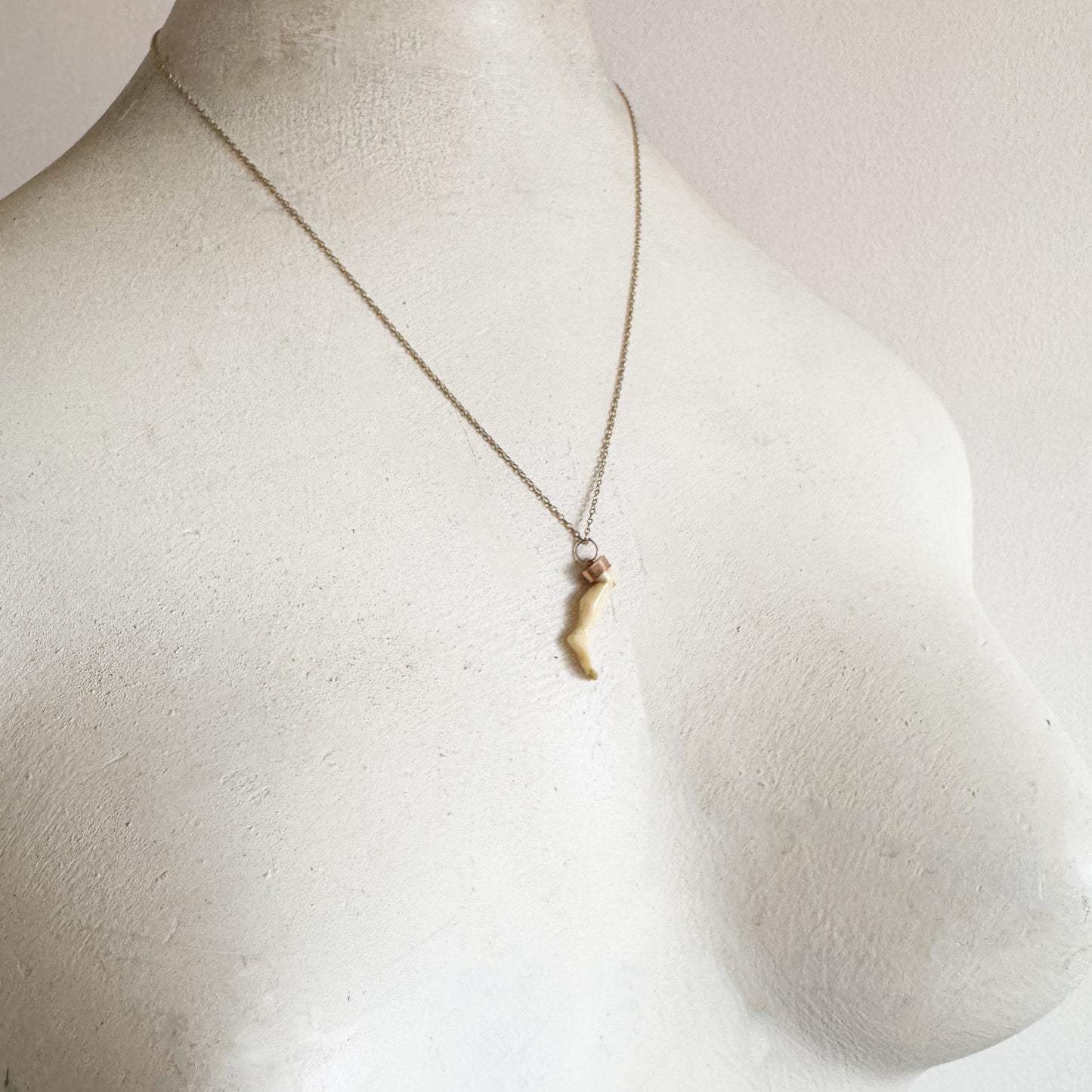 Antique 9K Gold Bone Leg Pendant, Victorian Ex Voto Charm, 1800s Anatomical Jewellery, Body Part Jewelry