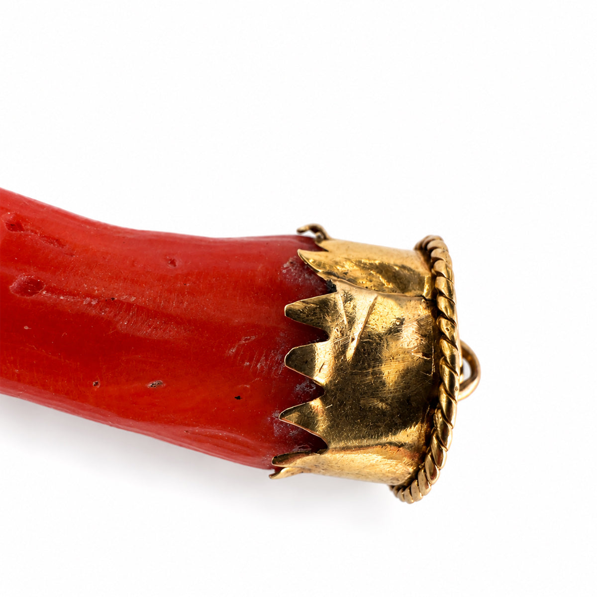Antique Victorian 18k Gold Coral Figa Hand Pendant, 18 ct Gold & Coral Mano Fico Amulet, Lucky Talisman, Evil Eye Protection, Figa Charm