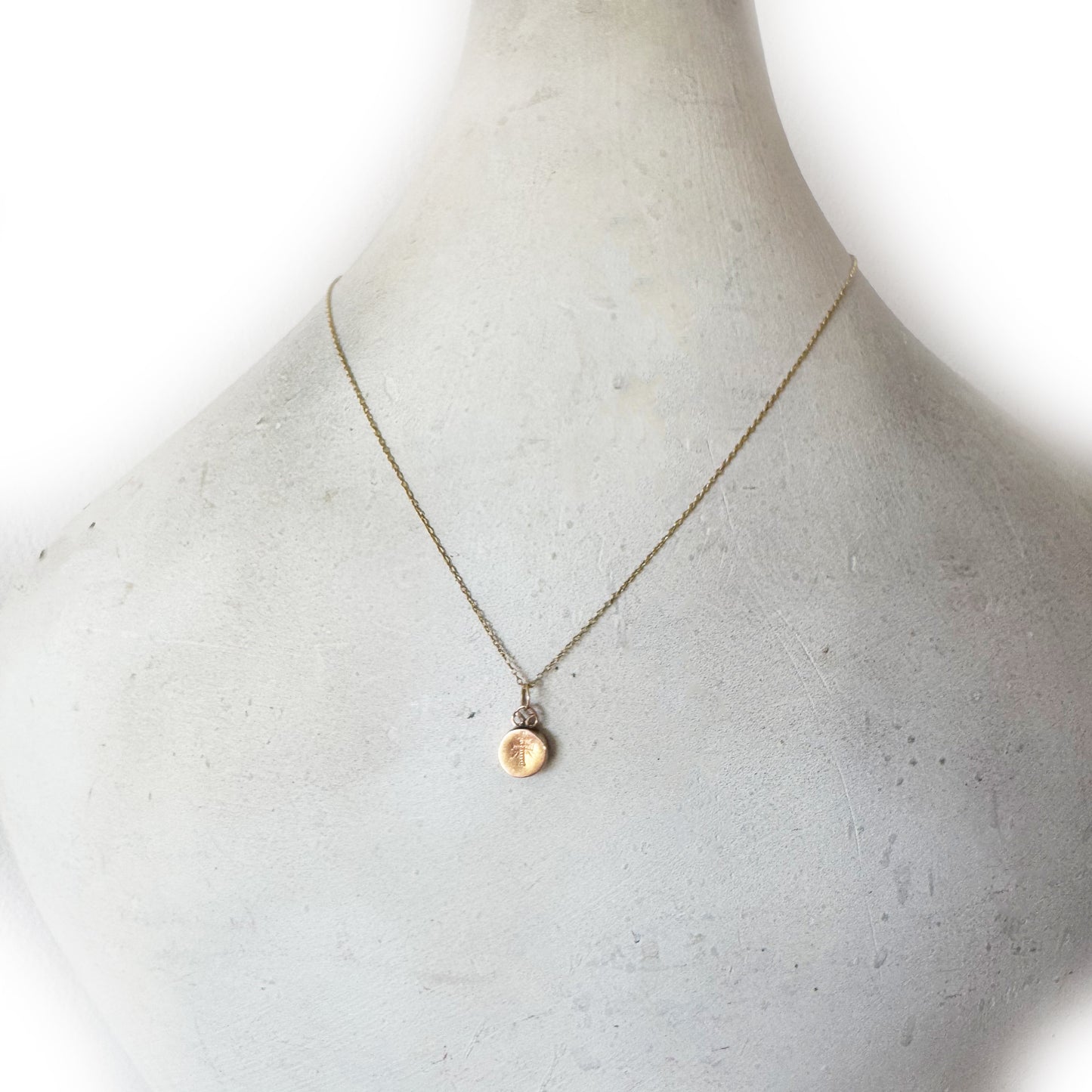 Vintage 14k Gold Agnus Dei Charm Pendant, 1940s Catholic Lamb of God Medal, Double Sided Religious Jewellery, St Jude Devotional Gift