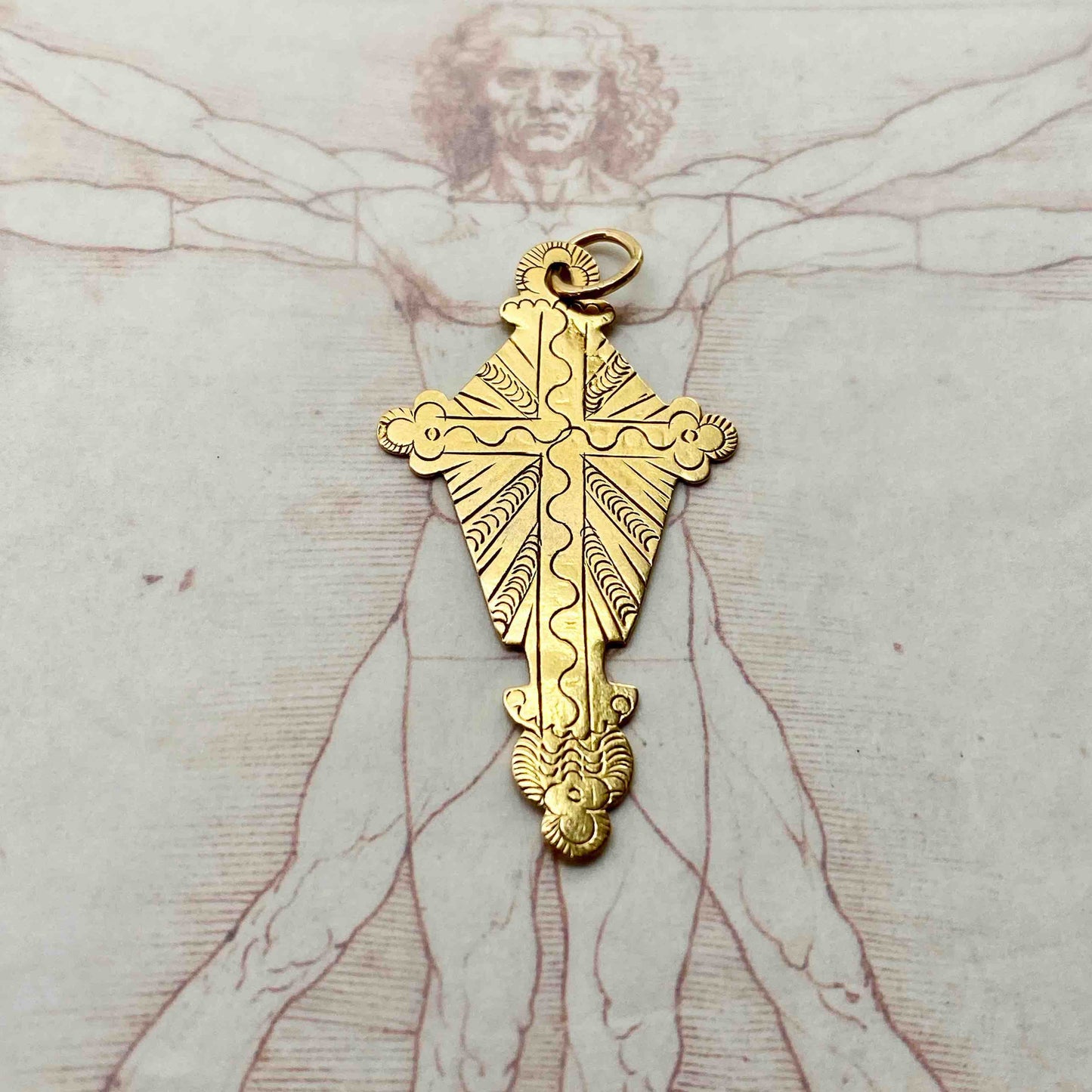 Antique 18k Gold Georgian / Early Victorian Cross