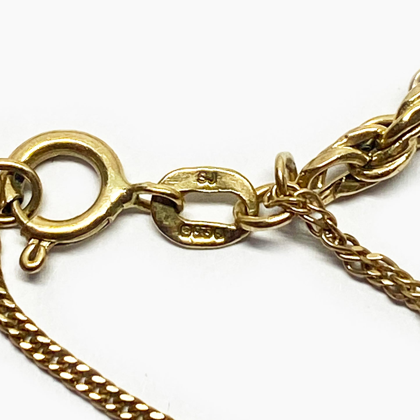 Vintage 1980’s 9k Gold Rope Chain Bracelet