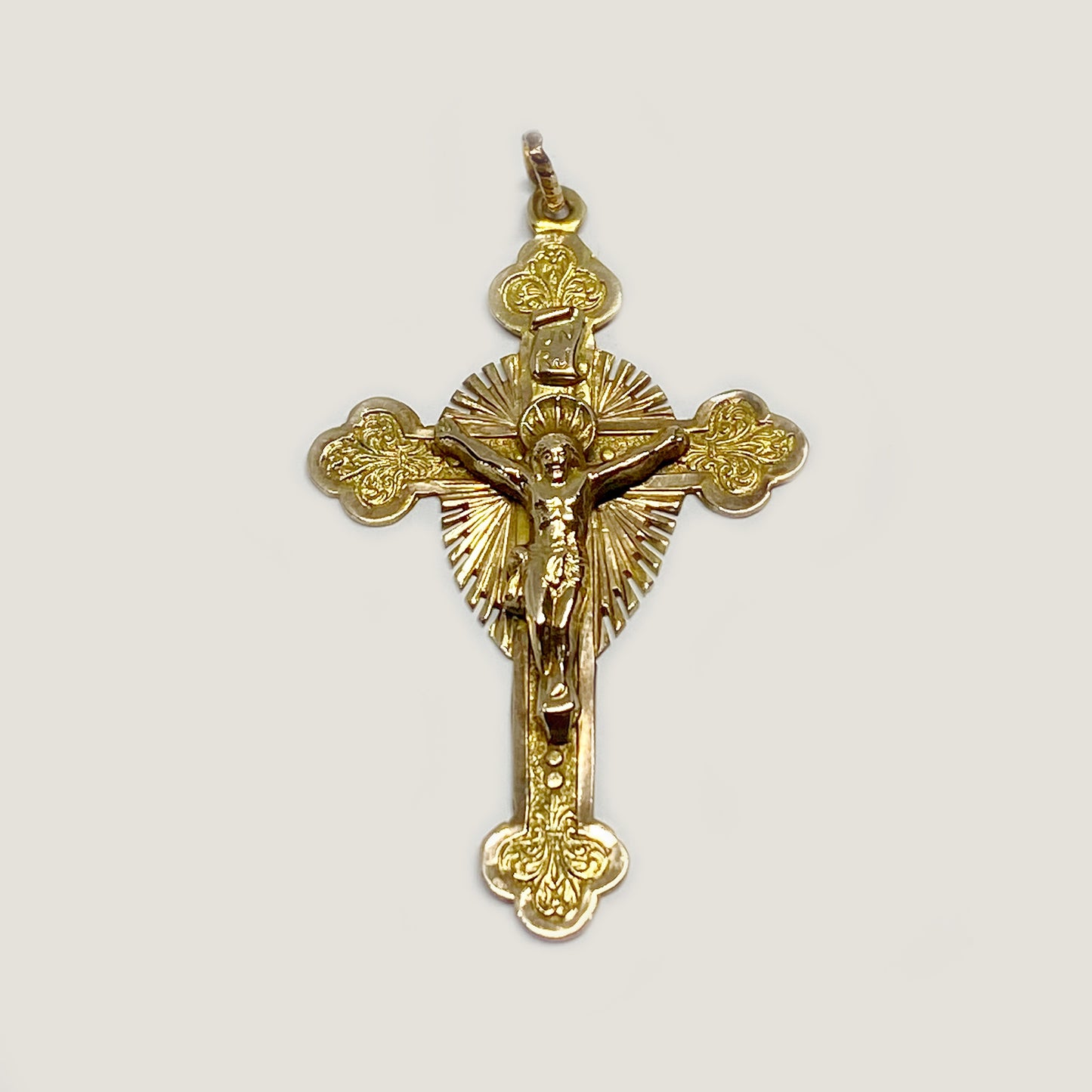 Antique 14k Gold Solid Victorian Cross - 1800s