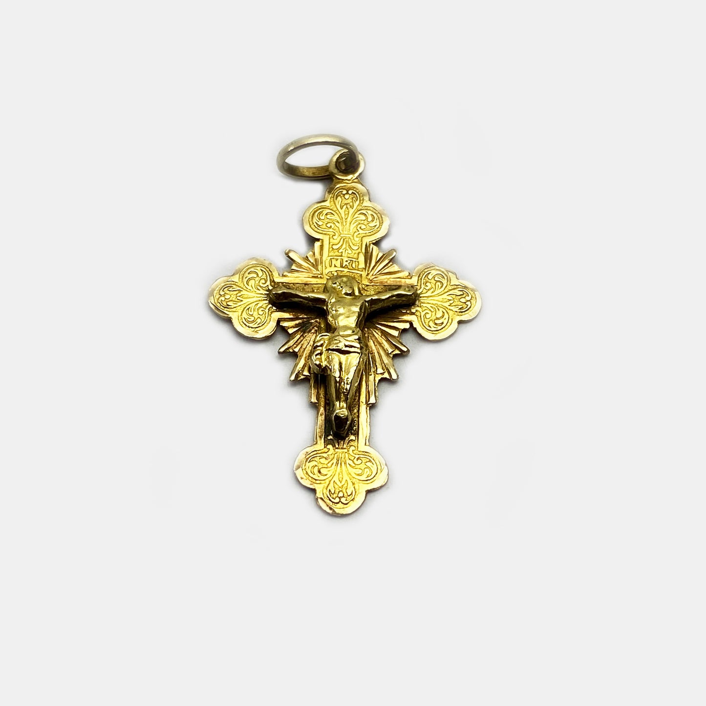 Antique 18k Gold Victorian Cross Crucifix