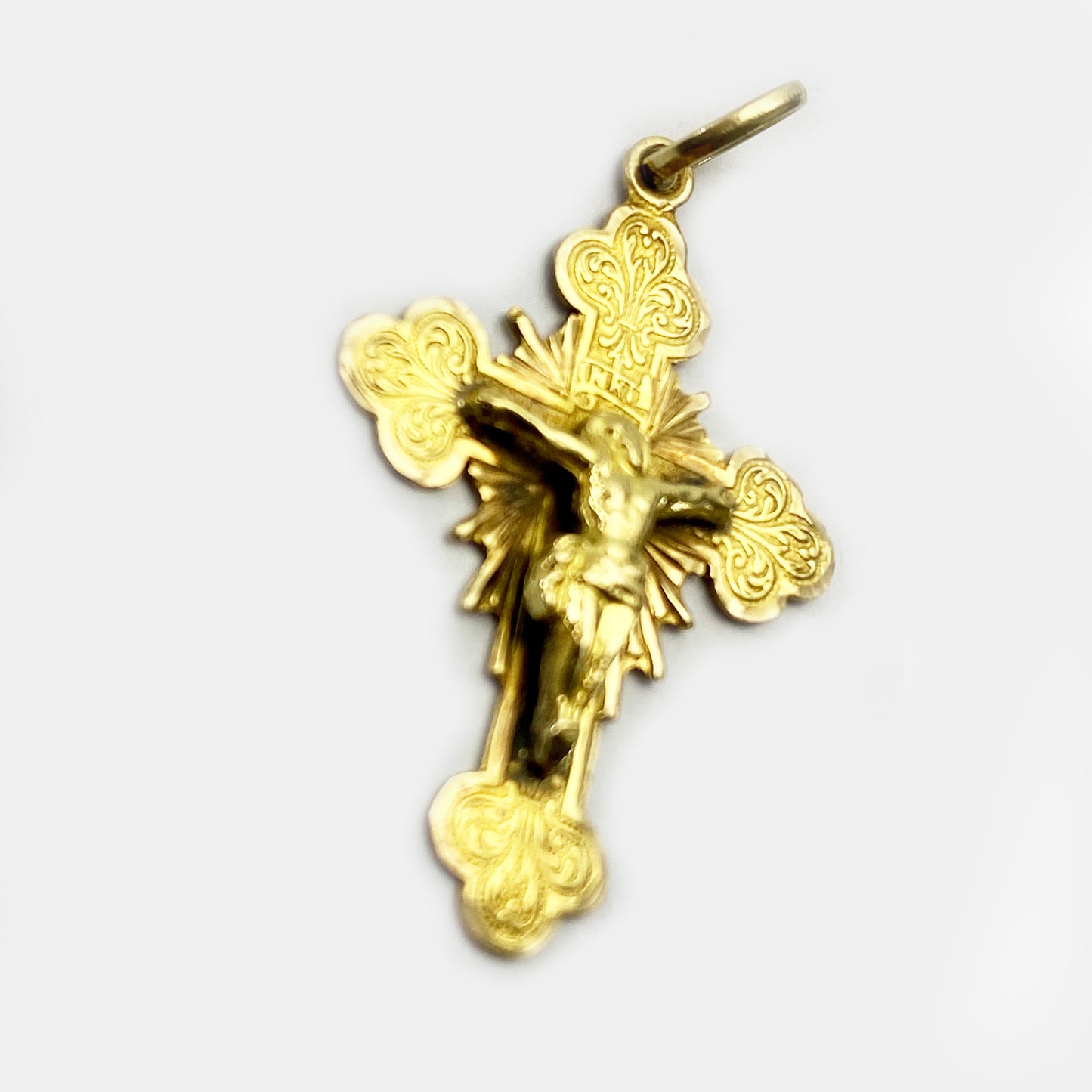 Antique 18k Gold Victorian Cross Crucifix