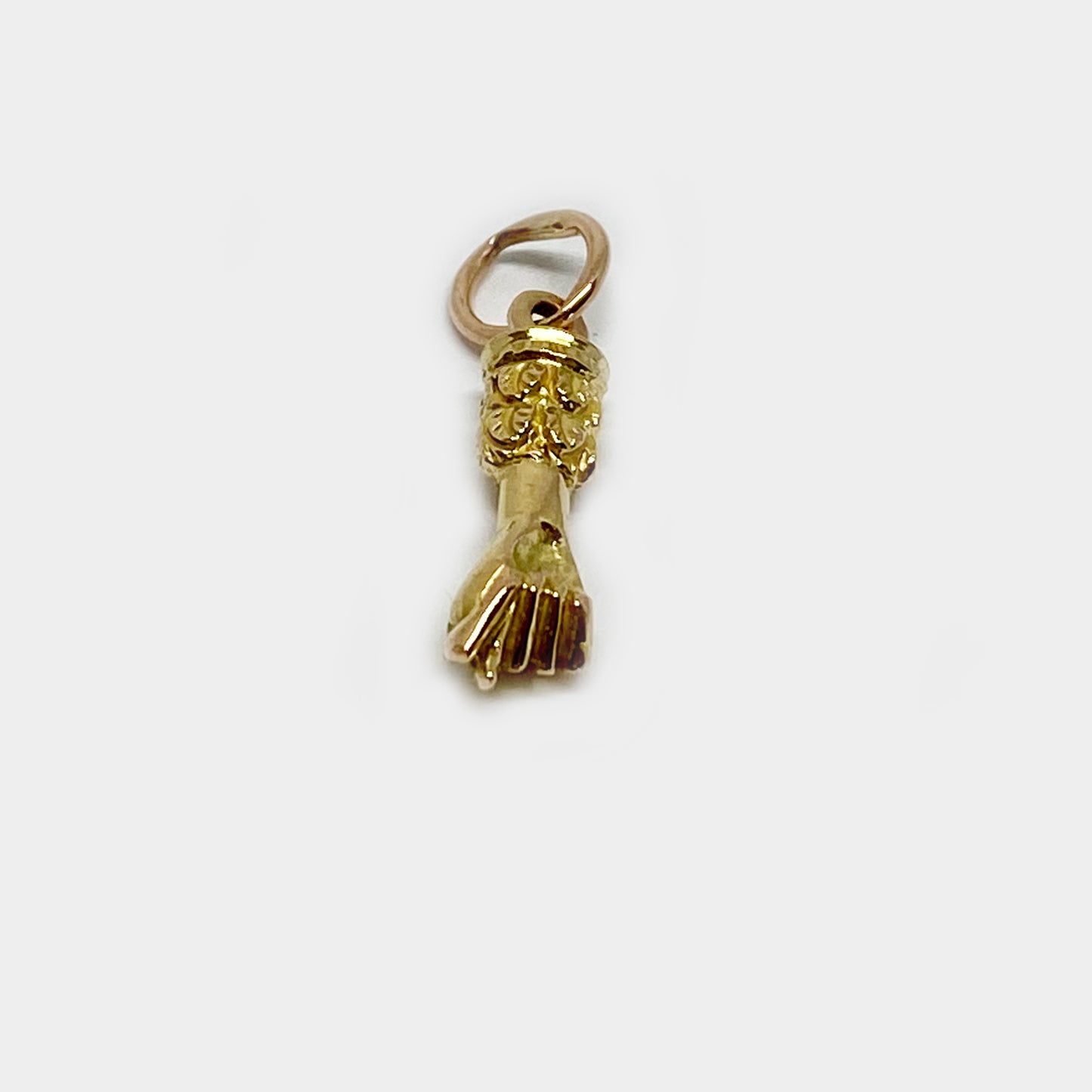 Antique 14k Gold Solid Figa Charm