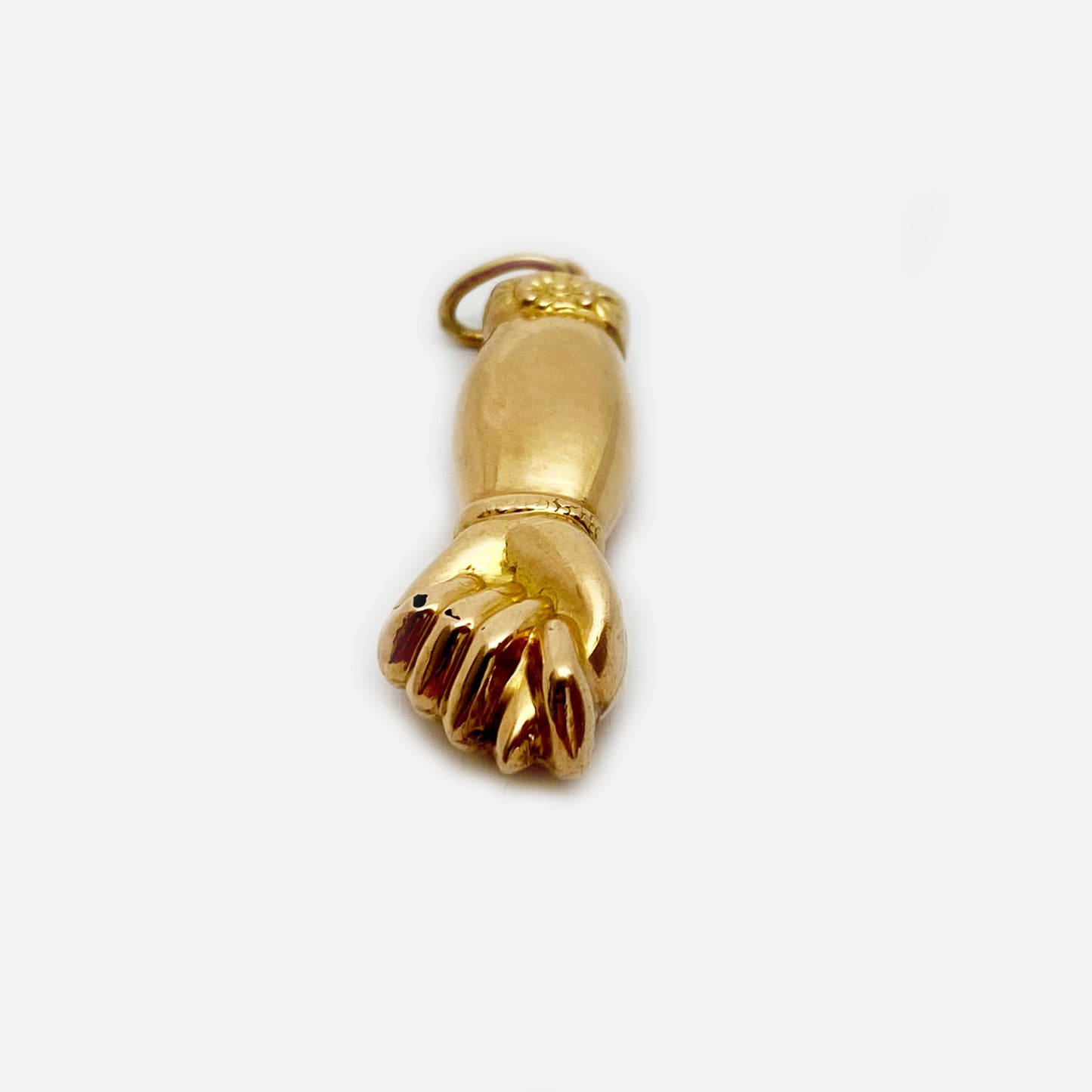 Antique 14k Gold Puffed Figa Charm