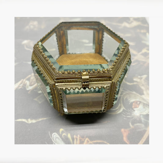 Antique French Gilt Metal Jewellery Box