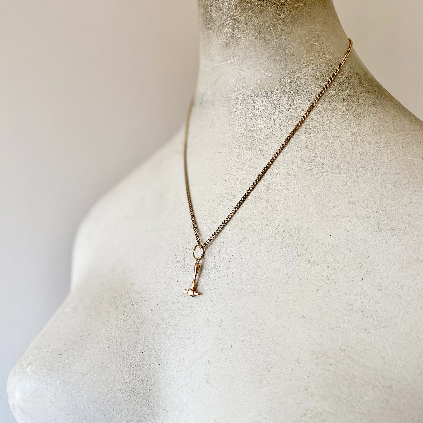 Vintage 9k Gold Hammer Pendant