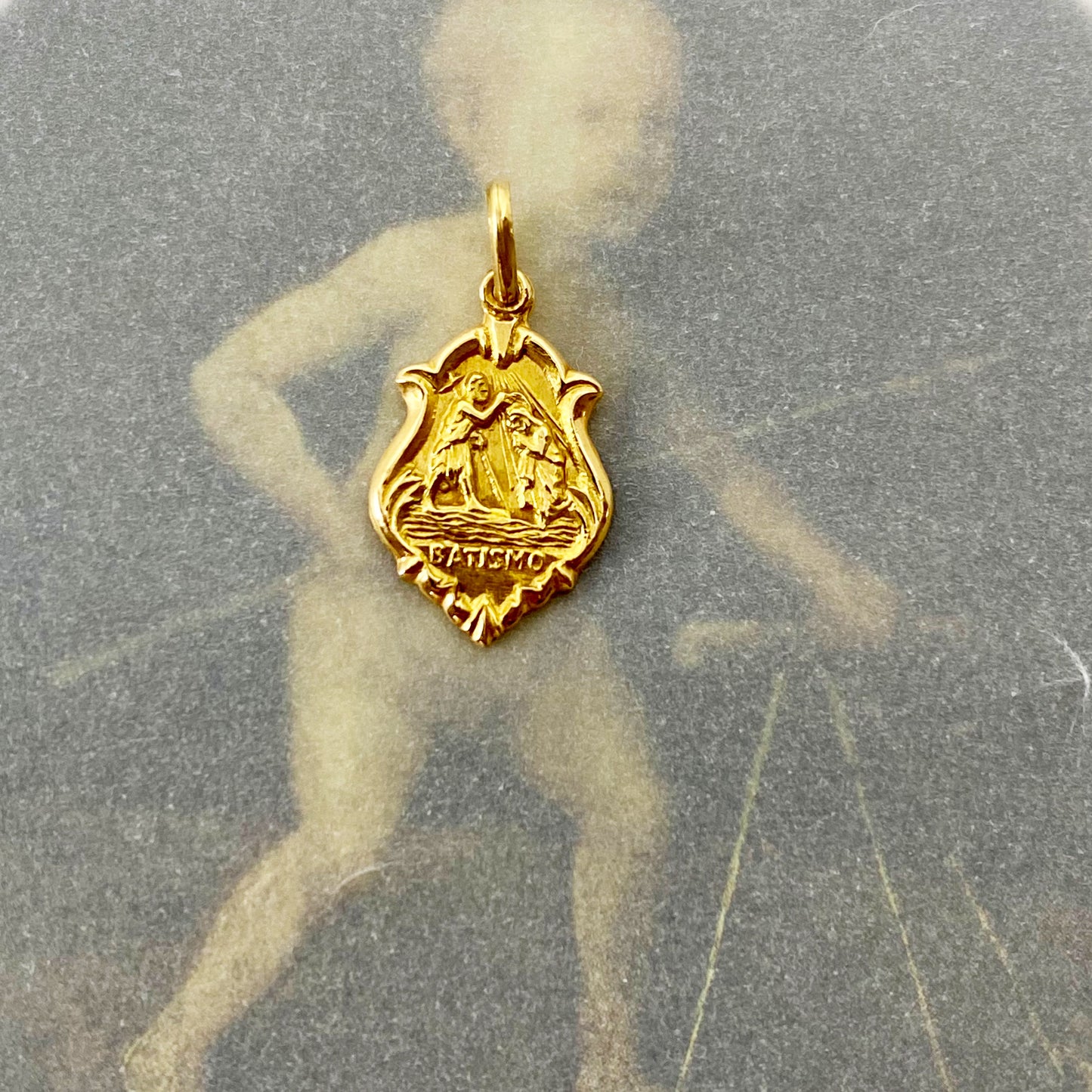 Antique 18K Gold Religious Medal