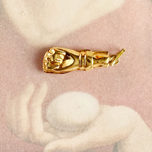 Antique 18k Gold Figa Charm 1920s