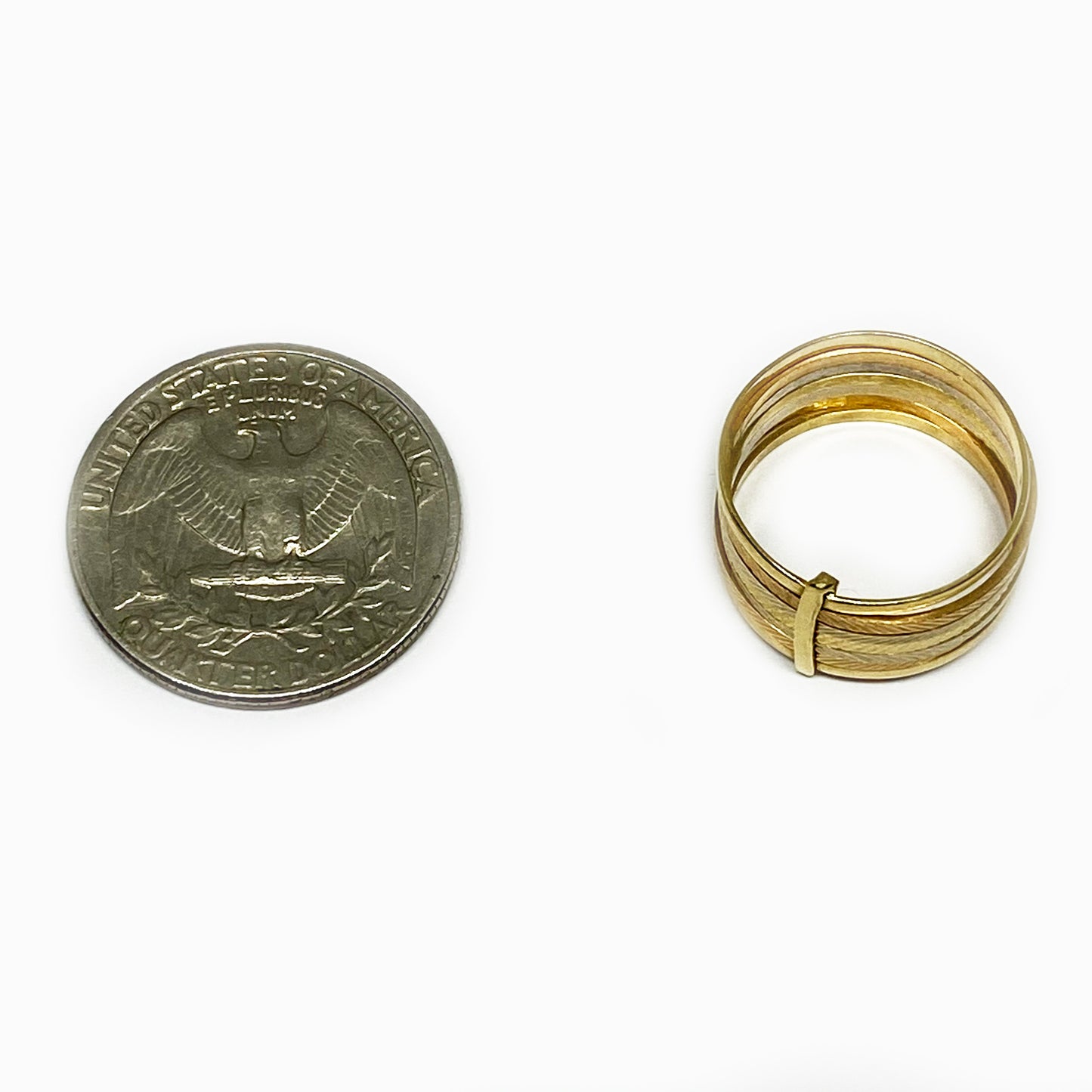 Vintage 18k Gold Semainier Ring